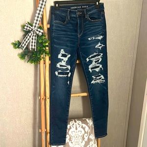 American Eagle Cozy Next Level Stretch in dark denim. Size 4R